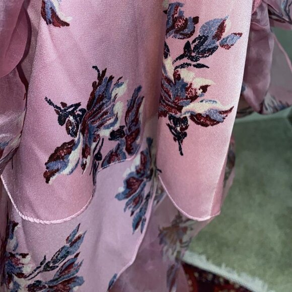 Cinq a Sept Alanna Floral Print Silk Halter Neck Dress - Picture 6 of 11